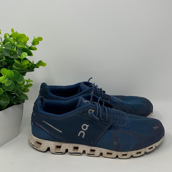 On Running Other - ON OnCloud Mens 7 Running Athletic Shoes Blue Elastic Lace